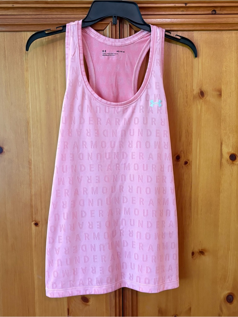 Under Armour Pink Racerback Logo Tank Top